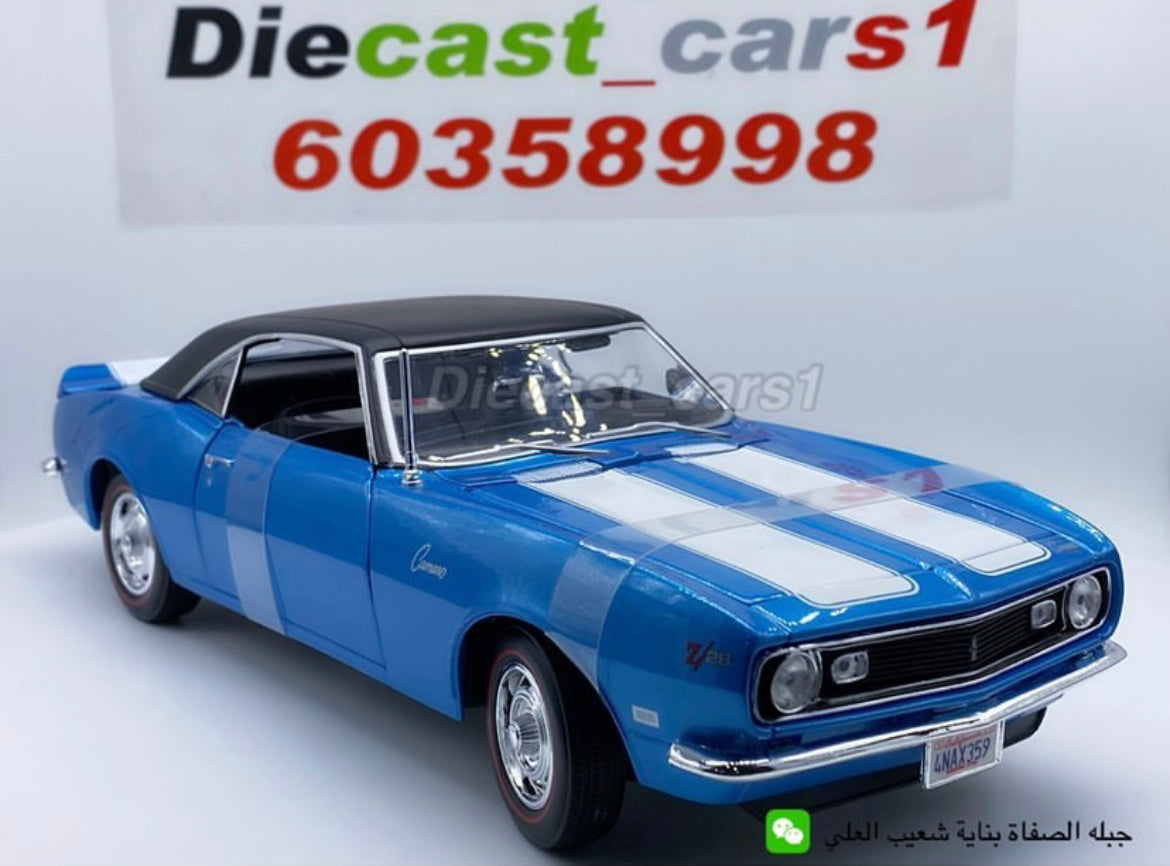 ミニカー Maisto 1968 Chevrolet Camaro 1/18 1968 Chevrolet Camaro Convertible Blue 1/18 Diecas - Walmart.com