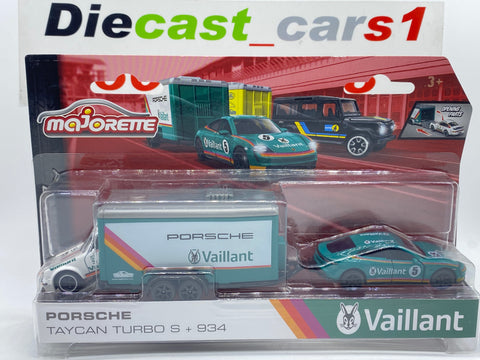 Majorette Porsche Taycan Turbo S + Porsche 934 1:64.