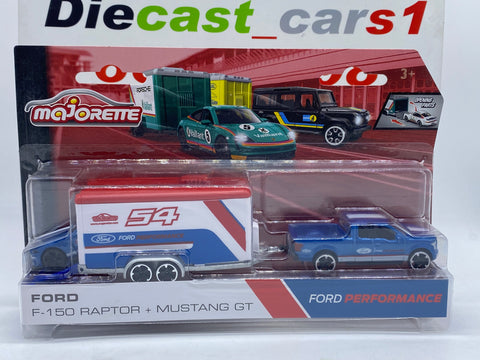 Majorette Ford F150 Raptor + Mustang GT 1:64.