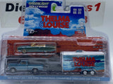 Greenlight ‘67 Ford F-250 & Thunderbird & Enclosed Car Trailer 1:64.