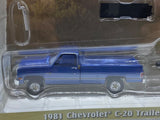 Greenlight ‘81 Chevy C-20 with Trailer 1:64.