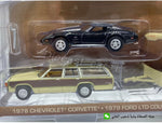 Greenlight ‘78 Corvette, ‘79 Ford LTD 1:64.